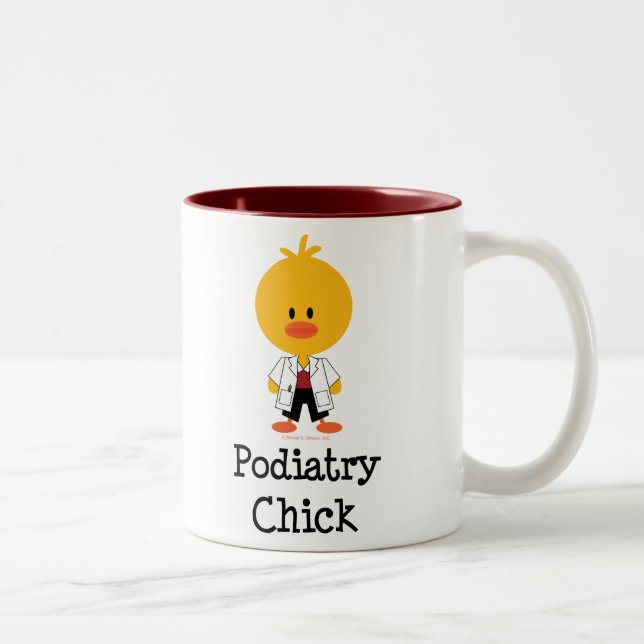 De Café Em Dois Tons Caneca do pintinho do Podiatry (Direita)