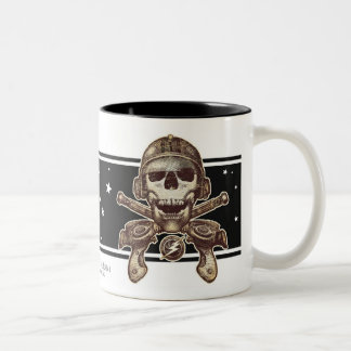 De Café Em Dois Tons Caneca do pirata do espaço (Rayguns)