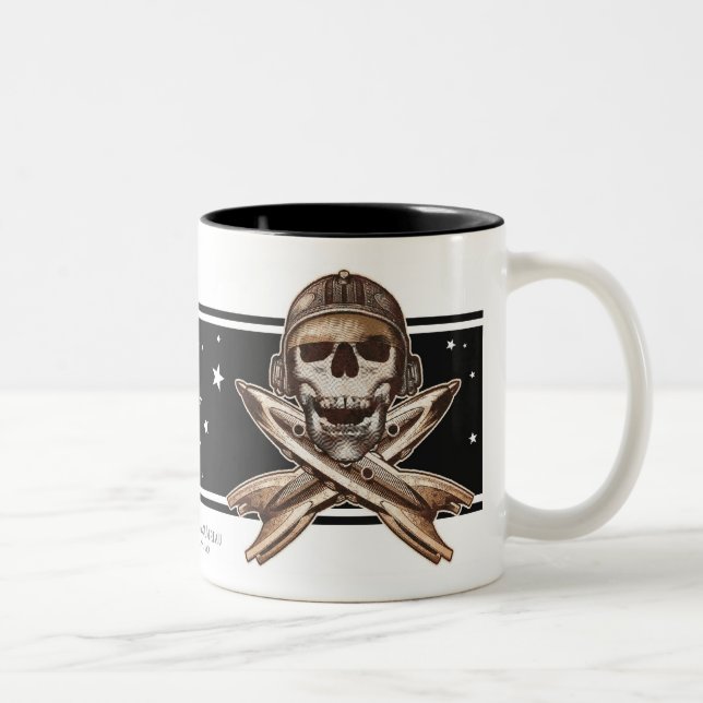 De Café Em Dois Tons Caneca do pirata do espaço (Rockets) (Direita)