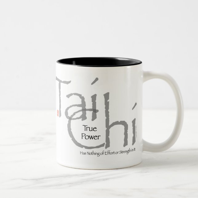 De Café Em Dois Tons Caneca do poder verdadeiro" do qui da TAI " (Direita)