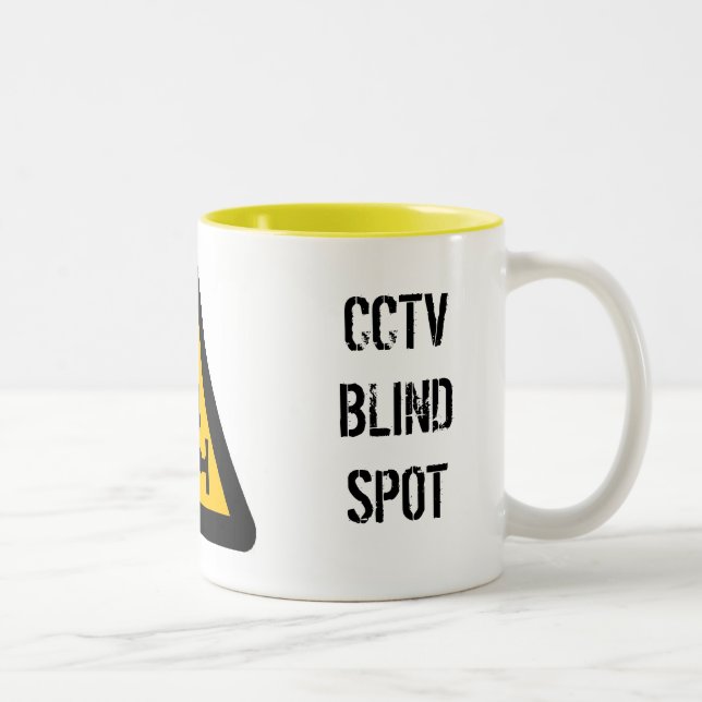 De Café Em Dois Tons Caneca do ponto cego do CCTV (Direita)