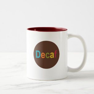 De Café Em Dois Tons Caneca do ponto do Decaf