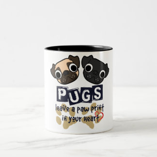 De Café Em Dois Tons Caneca do Pug
