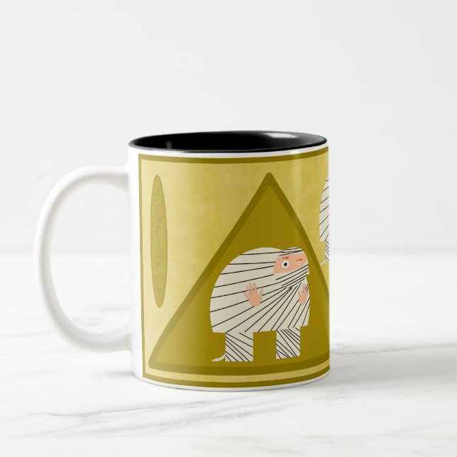 De Café Em Dois Tons Caneca do Quasimodo como Múmia  (Esquerda)