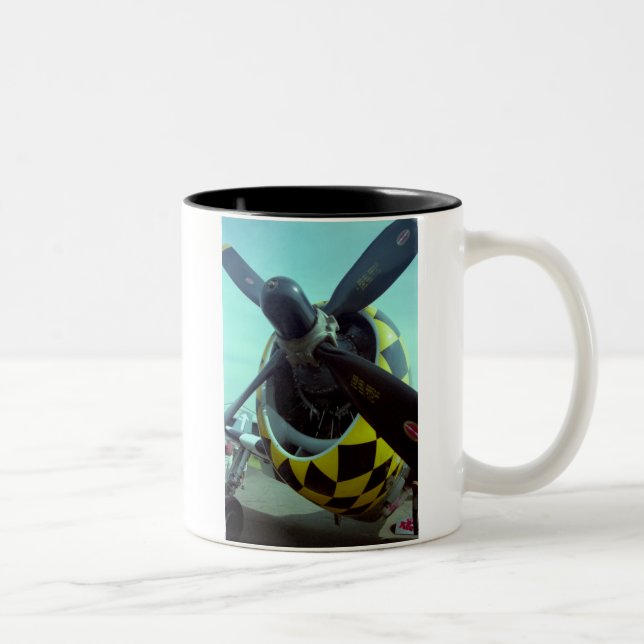 De Café Em Dois Tons Caneca do raio P-47 (Direita)