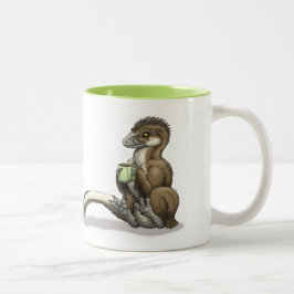 De Café Em Dois Tons Caneca do raptor do chá