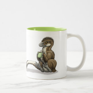 De Café Em Dois Tons Caneca do raptor do chá