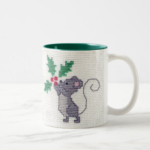 De Café Em Dois Tons Caneca do rato do Natal