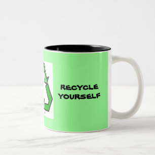 De Café Em Dois Tons Caneca do reciclar você mesmo