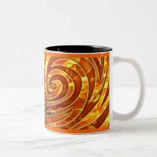 De Café Em Dois Tons Caneca do redemoinho do cravo-de-defunto