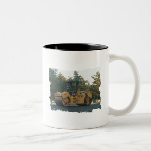 De Café Em Dois Tons Caneca do rolo do asfalto