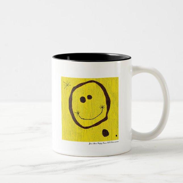 De Café Em Dois Tons caneca do rosto feliz miro (Direita)