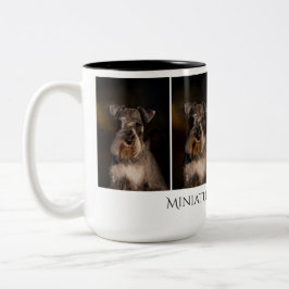 De Café Em Dois Tons Caneca do Schnauzer diminuto