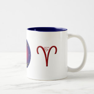 De Café Em Dois Tons Caneca do símbolo do zodíaco do Aries