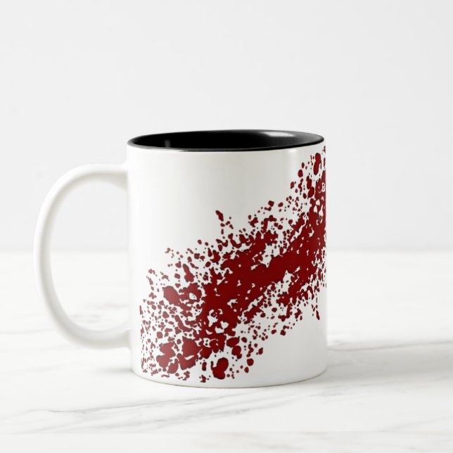 De Café Em Dois Tons Caneca do Splatter do sangue (Esquerda)