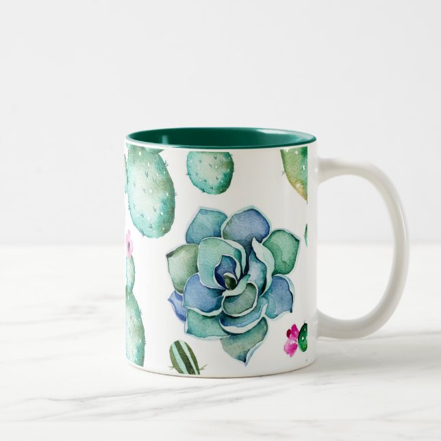 De Café Em Dois Tons Caneca do Succulent (Direita)