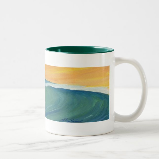 De Café Em Dois Tons caneca do surf (Direita)