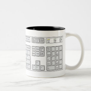 De Café Em Dois Tons Caneca do teclado (veja a descrição)