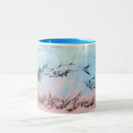 De Café Em Dois Tons Caneca do tema & das variações