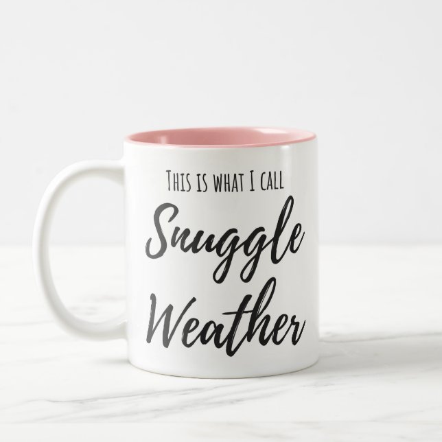 De Café Em Dois Tons Caneca do tempo do Snuggle (Esquerda)