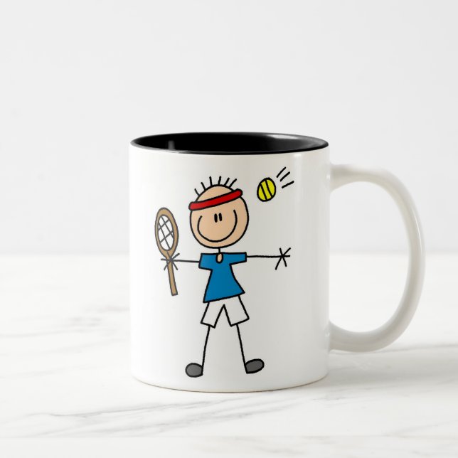 De Café Em Dois Tons Caneca do tênis do esporte (Direita)