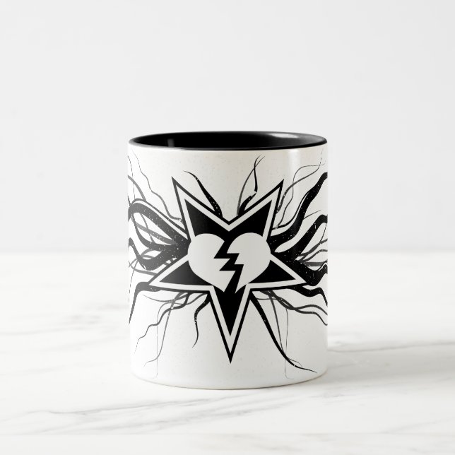 De Café Em Dois Tons Caneca do tentáculo do jogo da máquina do ódio (Centro)
