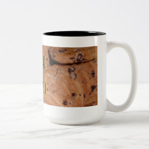 De Café Em Dois Tons Caneca do teste padrão do biscoito do viciado do
