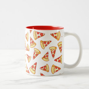 De Café Em Dois Tons Caneca do teste padrão do desenho da fatia da