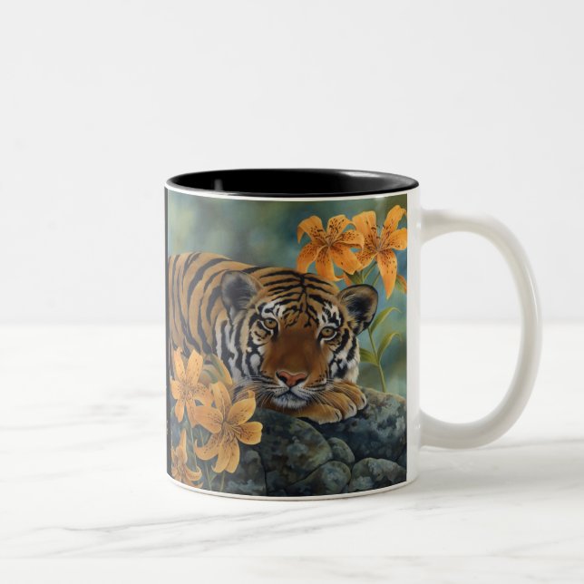 De Café Em Dois Tons Caneca do tigre (Direita)