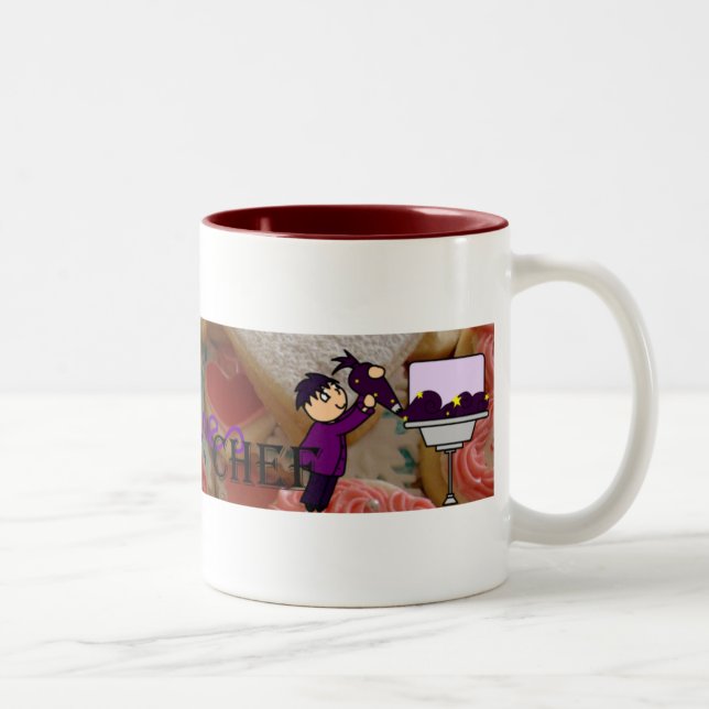 De Café Em Dois Tons Caneca do título da massa 123 (Direita)