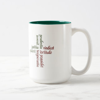 De Café Em Dois Tons Caneca do tom das virtudes cardinais 2