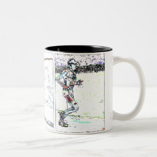 De Café Em Dois Tons Caneca do Triptych do Triathlon