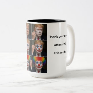 De Café Em Dois Tons Caneca do Trump Palhaço Engraçado