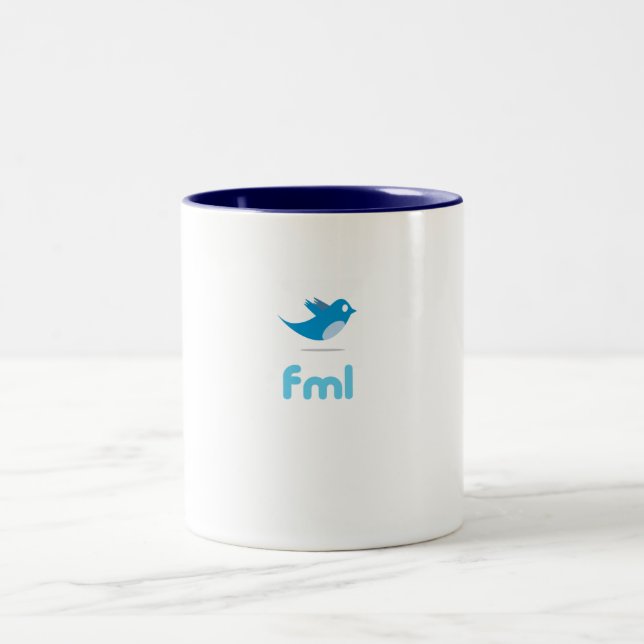 De Café Em Dois Tons Caneca do Twitter "FML" (Centro)