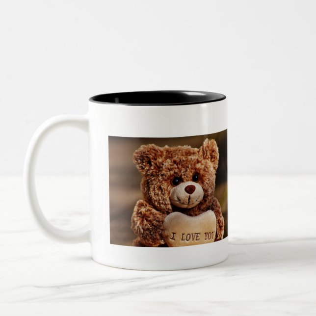 De Café Em Dois Tons Caneca do Urso do Dia dos Namorados (Esquerda)