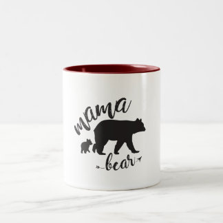 De Café Em Dois Tons Caneca do urso do Mama