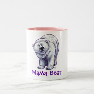 De Café Em Dois Tons Caneca do urso polar do Mama Carregamento