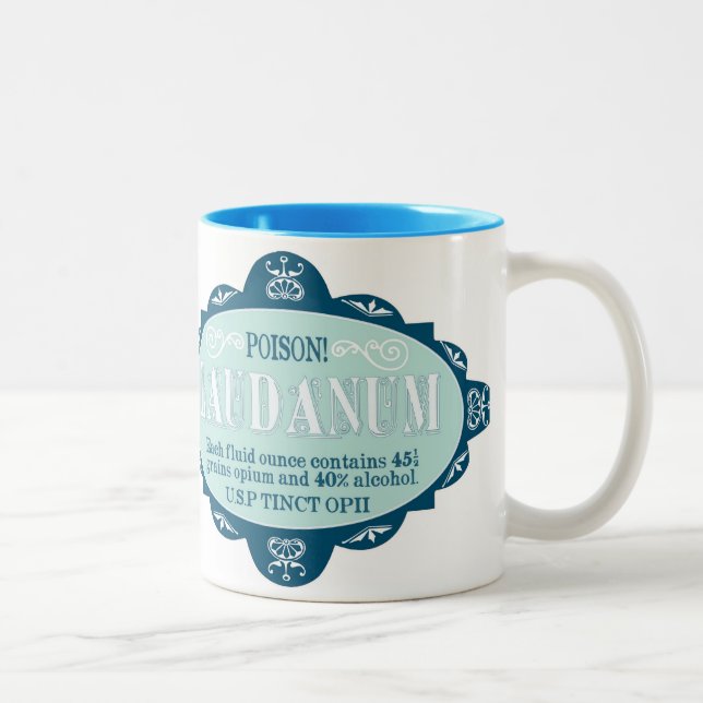 De Café Em Dois Tons Caneca do veneno do Victorian - Laudanum (Direita)