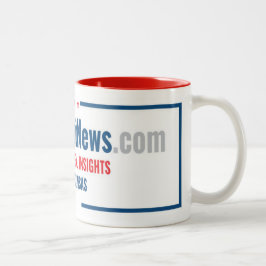 De Café Em Dois Tons Caneca do vermelho da notícia da canalização