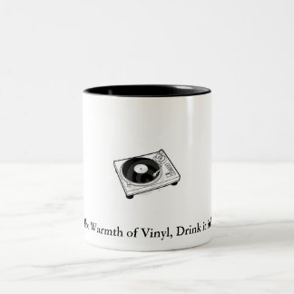 De Café Em Dois Tons Caneca do vinil
