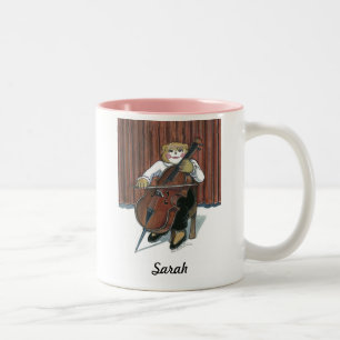 De Café Em Dois Tons Caneca do violoncelo