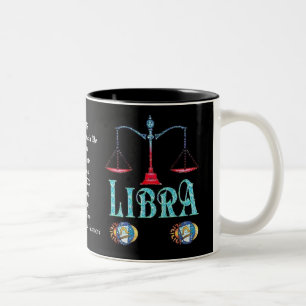 De Café Em Dois Tons Caneca do zodíaco do sinal do nascimento do Libra