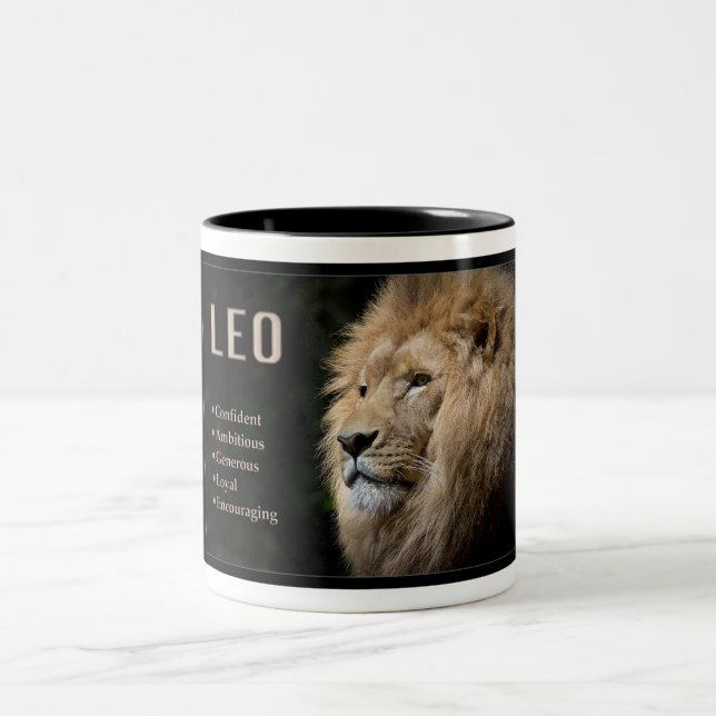 De Café Em Dois Tons Caneca do zodíaco - LEO o leão (Centro)
