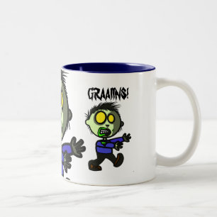 De Café Em Dois Tons Caneca do zombi do Vegan