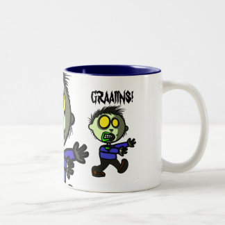 De Café Em Dois Tons Caneca do zombi do Vegan