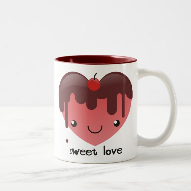 De Café Em Dois Tons Caneca doce do amor (Direita)