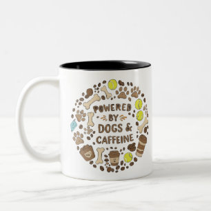 De Café Em Dois Tons Caneca Dog Dad Vibes – Cachorro Engraçado e Legal