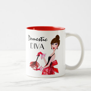 De Café Em Dois Tons Caneca doméstica da diva
