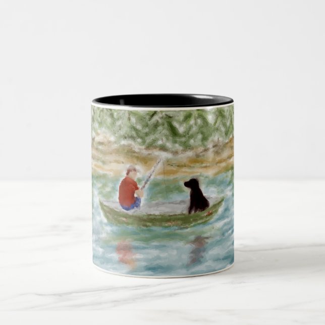 De Café Em Dois Tons Caneca dos amigos da pesca (Centro)