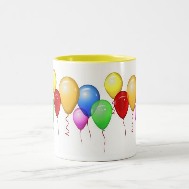 De Café Em Dois Tons Caneca dos balões (Centro)